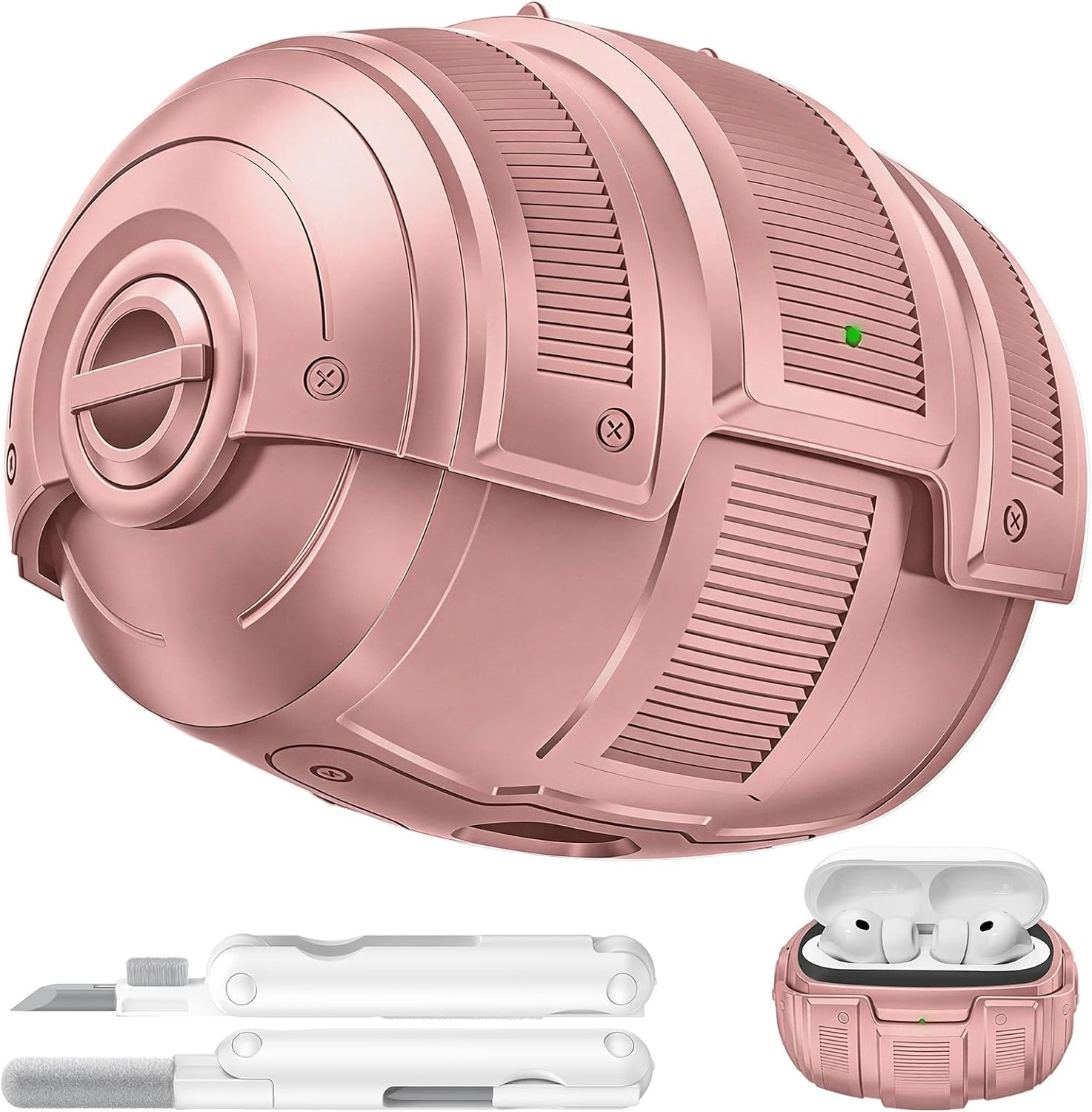 All-Metal Rotating Full-Body Shockproof Protective AirPods Case