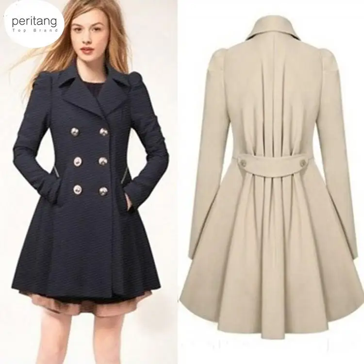 

2023 New Autumn Winter Khaki Minimalist Women's Trench Coat Sashes Windbreaker Loose Flare Sleeve Double Breasted Trench