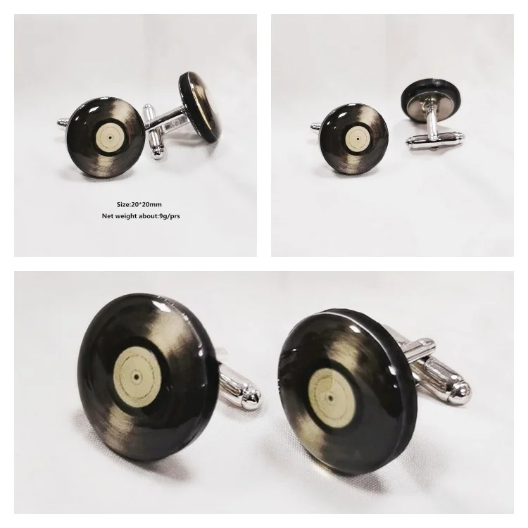 Luxuriöse Herren-Manschettenknöpfe, Geschenk für Freund, Gitarre, Manschettenknöpfe, Herren-Hemden, Schmuck – Detail 11