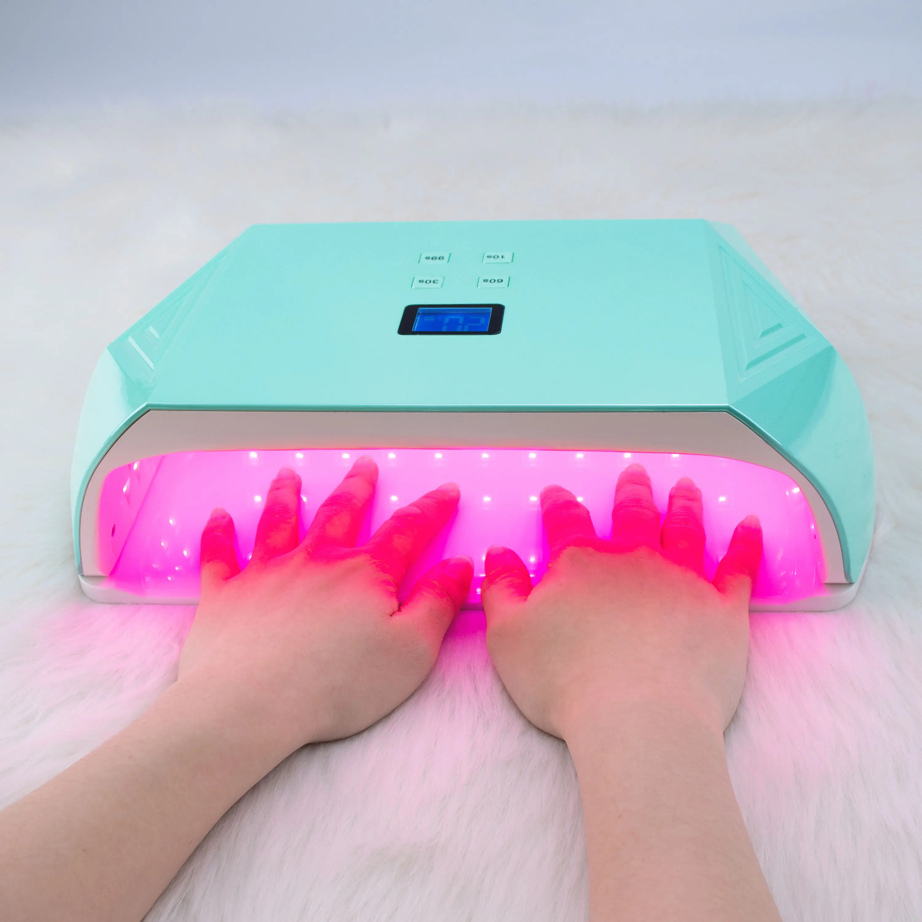 Zwee Hänn Härtend Opluedbar Neellampe Rout Liicht Gellack Trockner Kabellos Maniküre Maschinn Kabellos Neel UV LED Lampe_voghion.com