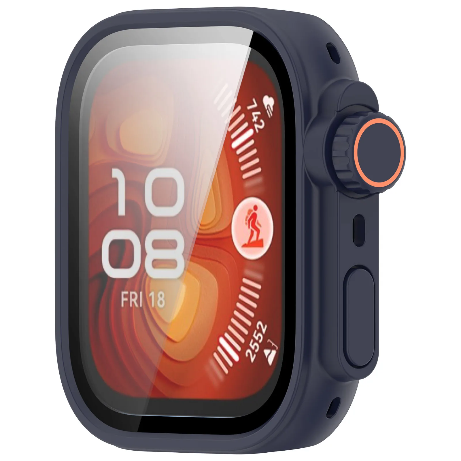 2-in-1 Integrated Watch Case with Tempered Glass Screen Protector
