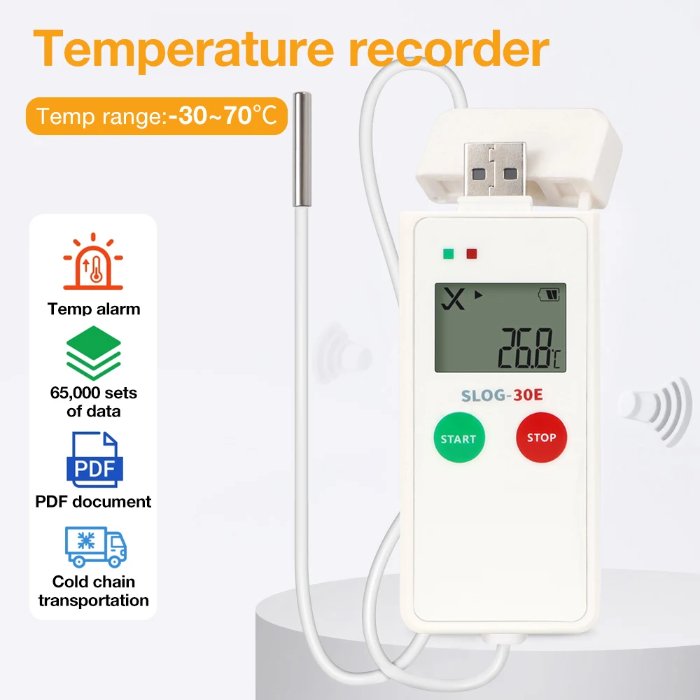 2025 USB Temperature Data Logger 65000 Points for Warehouse Cold Chain