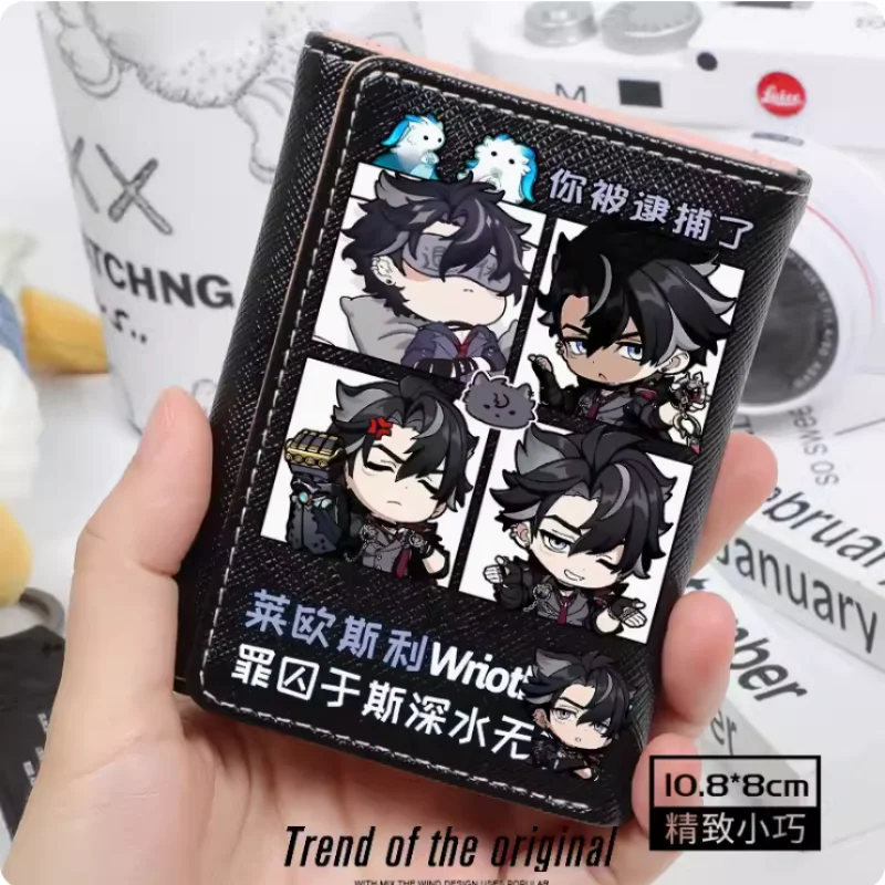 Anime Genshin Impact Wriothesley  Fashion Wallets PU Purse Card Holder Hasp Money Bag Cosplay Gift B578