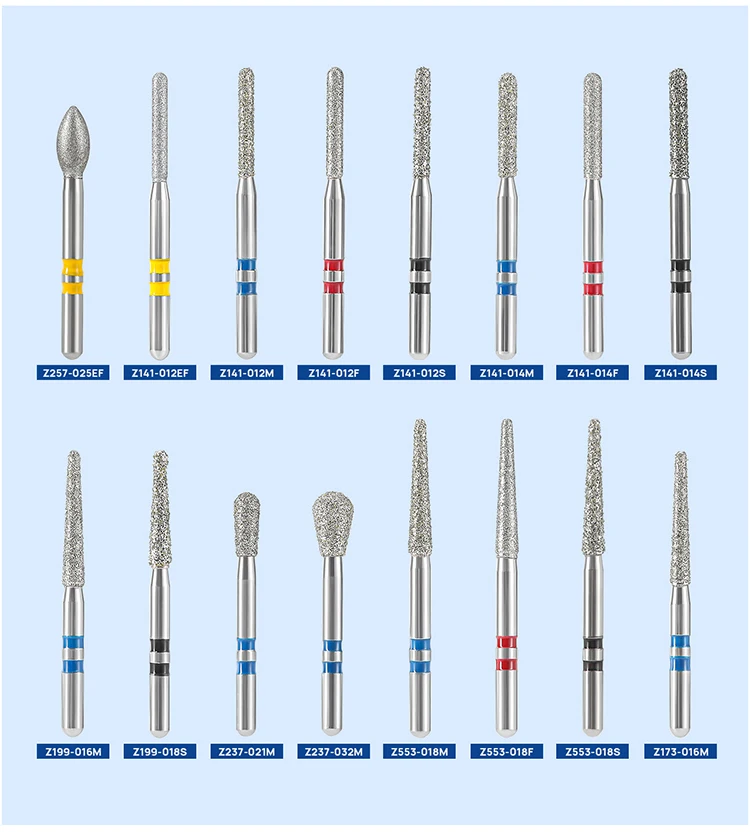 AZDENT 10 Stück/Box Dental-Diamantbohrer zum Schneiden von Zirkonoxid, Keramik, Edelstahl, 1,6 mm, für Reibungsgriff (FG), Hochgeschwindigkeitshandstück – Detail 6
