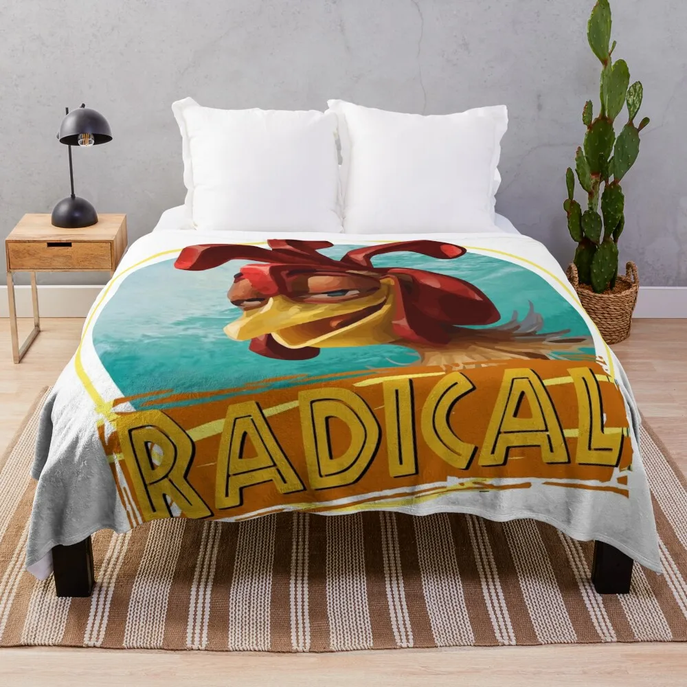

chicken joe surfs up - Radical! quote Throw Blanket Summer Bedding Blankets Thin Blankets blankets and throws