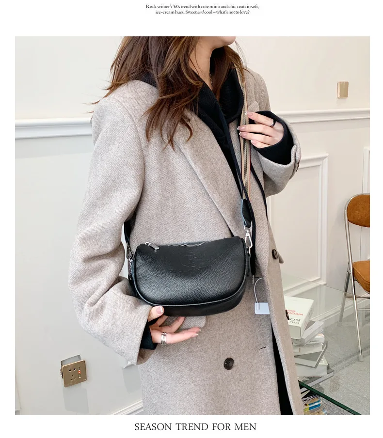Trend Fashion Crossbody Designer Handbags Women'S Genuine Leather Saddle Casual Vintage Tote Shoulder Bag For Girl Messenger Bag