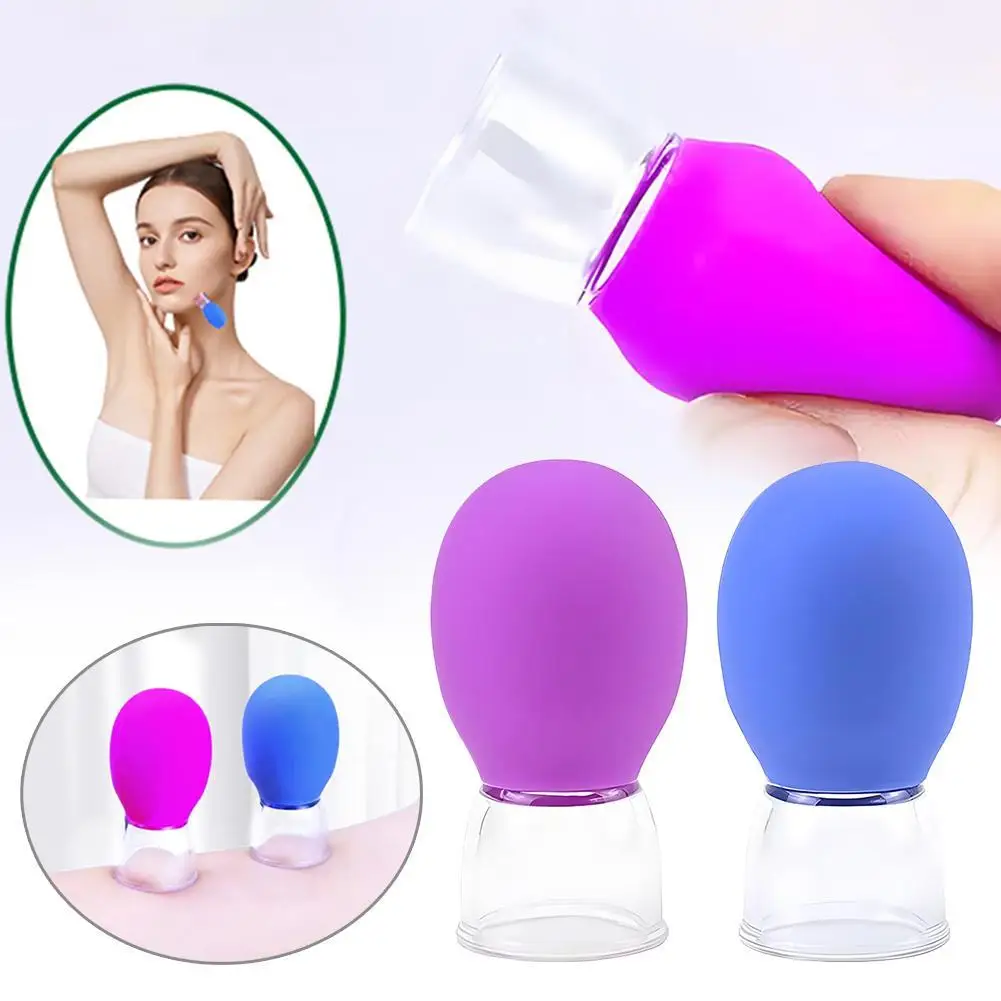 Sfacc0b2bf69f4c79a644f73132b3d3eeB.jpg Silicone Cupping Massage Cup For Body Face Neck Eye Massager Mini Facial Meridian Cup Suction Cup Facial Cupping Device - Image 1
