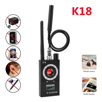 K18 Wireless Detector Camera 1MHz-6.5GHz GSM Audio Bug Finder GPS Signal lens RF Tracker Detect Multi-function Anti Camera 1
