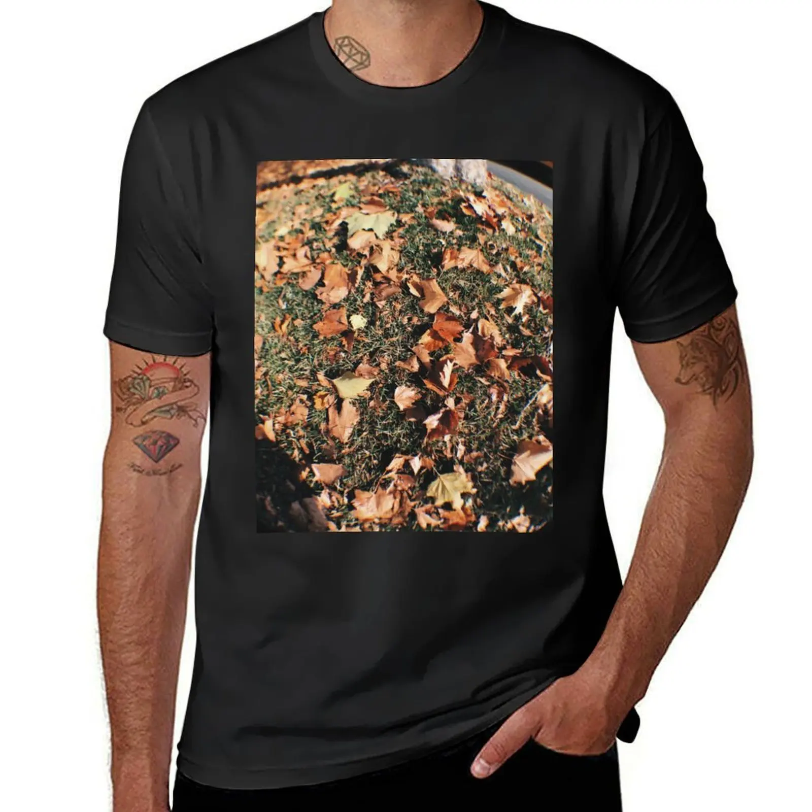 fall leaves T-Shirt summer tops sports fans t shirt for men