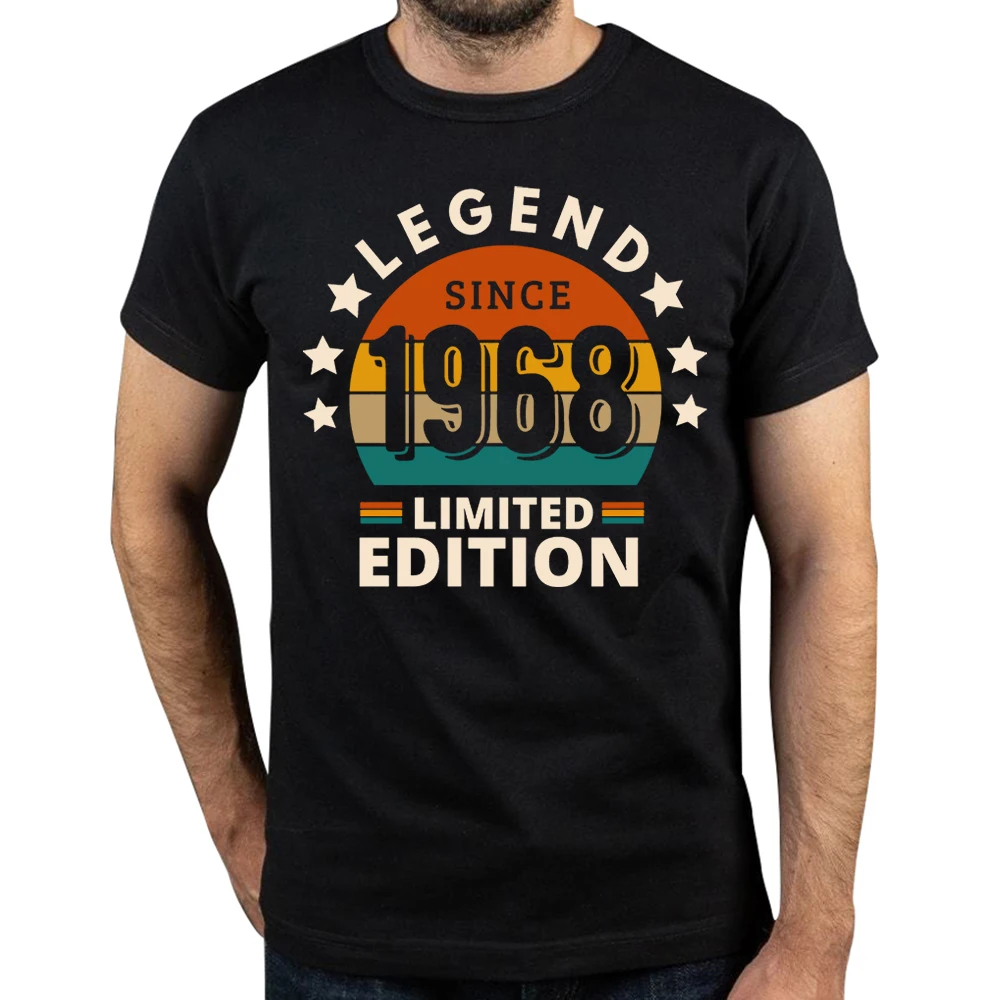 Legend Vintage 1968 Klassieke T-shirts T-shirts Ronde Hals Korte Mouw Mode T-shirt Kleding Casual Basic 56th T-shirts_voghion.com