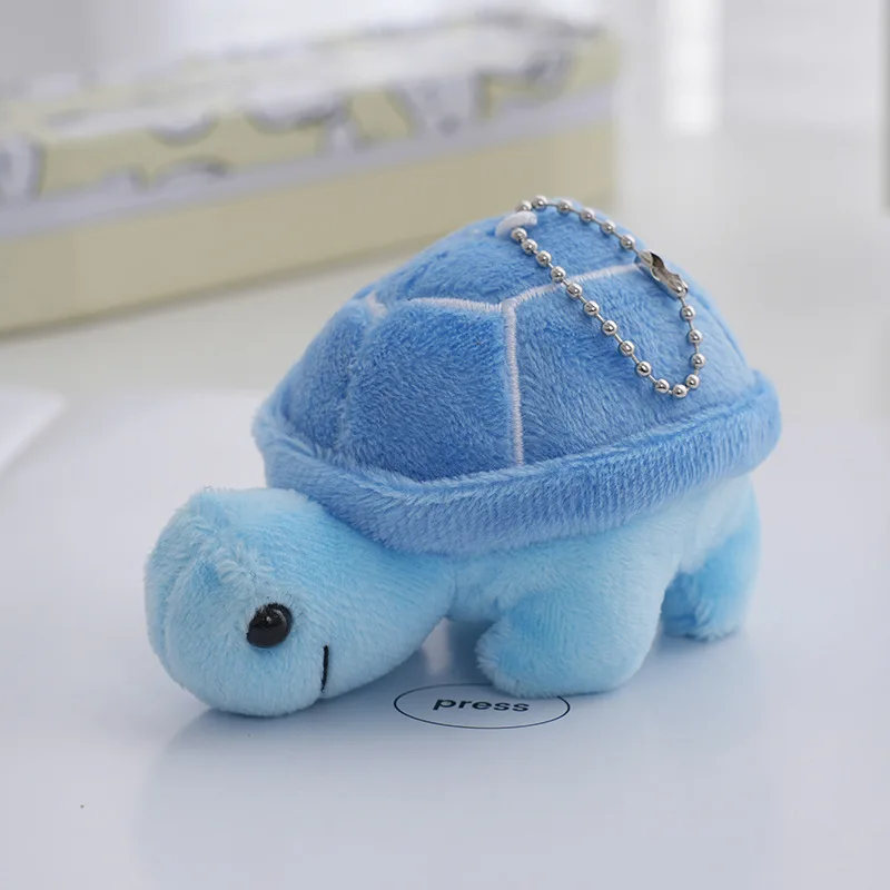 Wholesale 24pcs/lot 10cm Animal Turtle Plush Toys Keyring Cute Stuffed Tortoise Dolls Pendants Key Chain Gifts 2