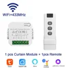 Tuya WiFi  Smart Curtain Switch Alexa Google Home Voice Controllers Roller Blinds Shutter Motor Smart Life APP Remote Control 2