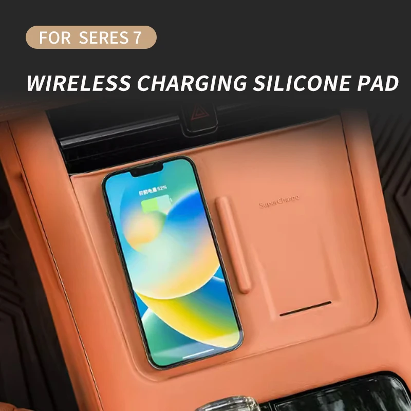 For SERES 7 5 AITO M7 M5 Auto Wireless charging pad Silicone pad mobile phone charging Anti slip mat accessories