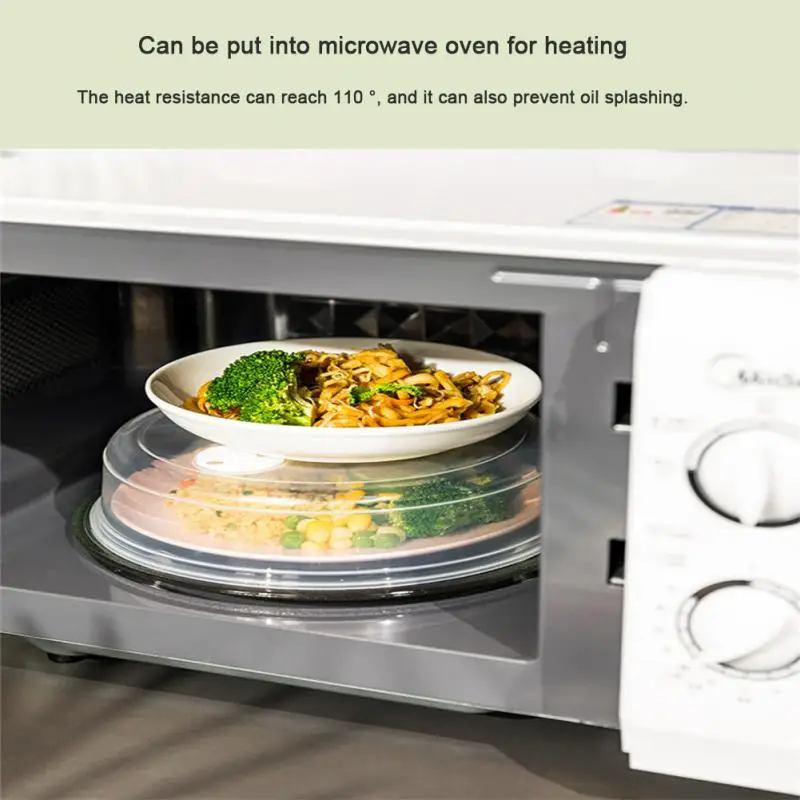 Heating Sealing Lids Save Space Plastic Microwave Food Lid Kitchen Tools Heating Sealing Cover Stackable Transparent Anti-splash