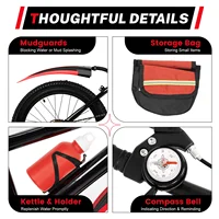20 pouces VTT 7 vitesses unisexe enfants vélo double freins vtt hauteur réglable garçons filles vélo avec bouilloire, charge 85 kg 6