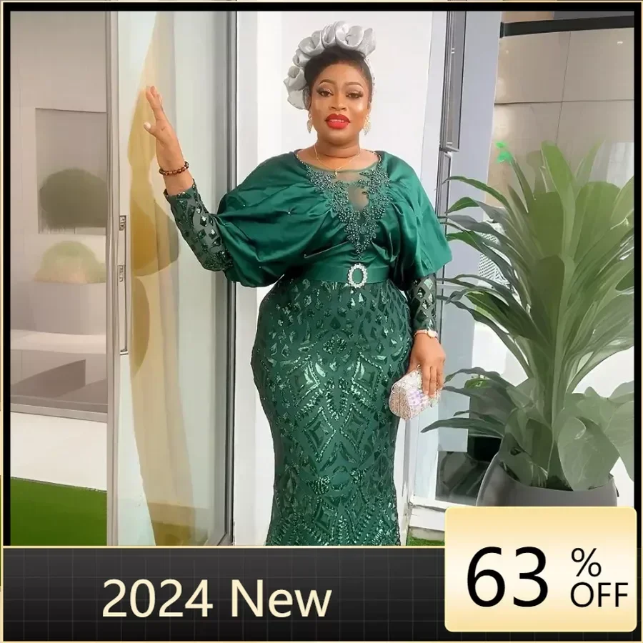 

Party Prom Evening Dresses For Women Dubai African Luxury Sequin Bodycom Mermaid Robe Birthday Gown 2024 Kaftan Ladies Clothing