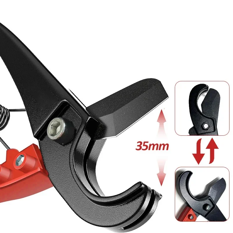 Pipe Cutter Pipe Scissors SK5 Material Ratchet Cutter Plastic PVC/PU/PP/PE Hose Cutting Hand Tool for Plumber