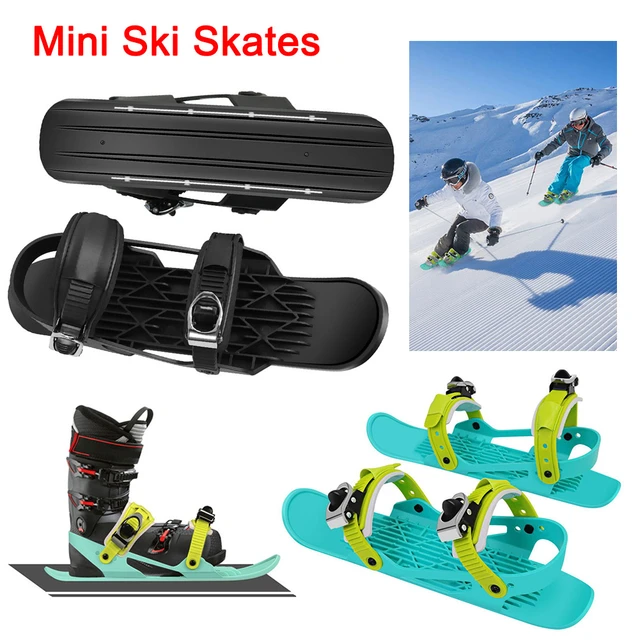 Mini Ski Skates Skis Boots Skiboards Portable Snowboard Boots Skiboards  Lightweight Short Mini Skating Ski Shoes for Adults Kids