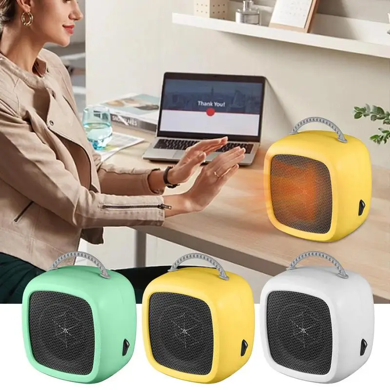 Electric Fan Heater home desktop mini instant electric heater Noiseless Portable Tabletop Handle Bedroom Small Space electric heating fan