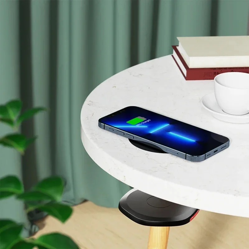 27mm Invisible Under Table Charger Furniture Fast Desk Wireless Charging Station For IPhone 15/14/13/12 Samsung_voghion.com