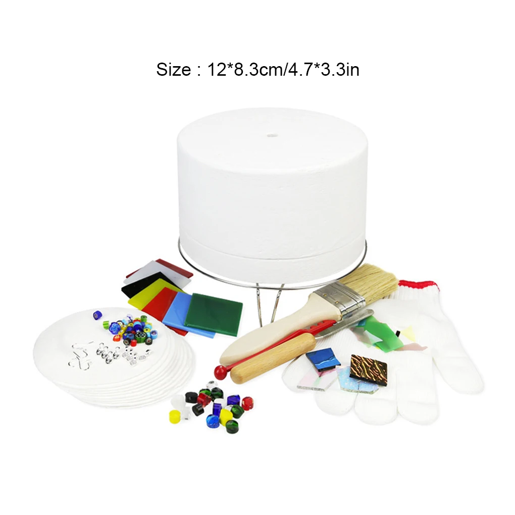 14pcs/set Large Microwave Kiln Kit For Fused Glass Art Crafts Sewing DIY Jewelry Manual Making For Ceramic Oven Kiln Accessories