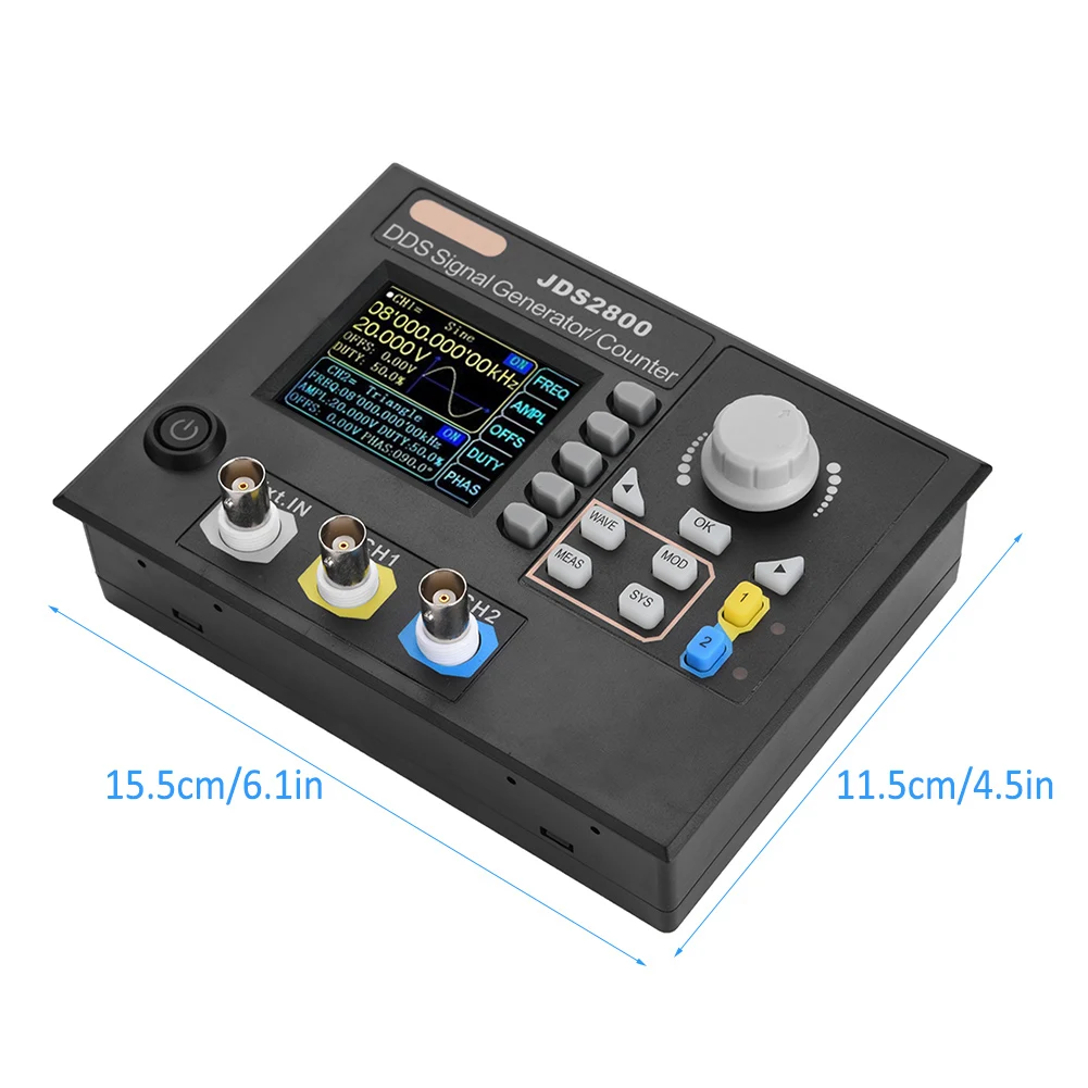 JDS2800 Signal Generator 60MHz Dual channel DDS Function Arbitrary Waveform Signal Generator Software AC100-240V