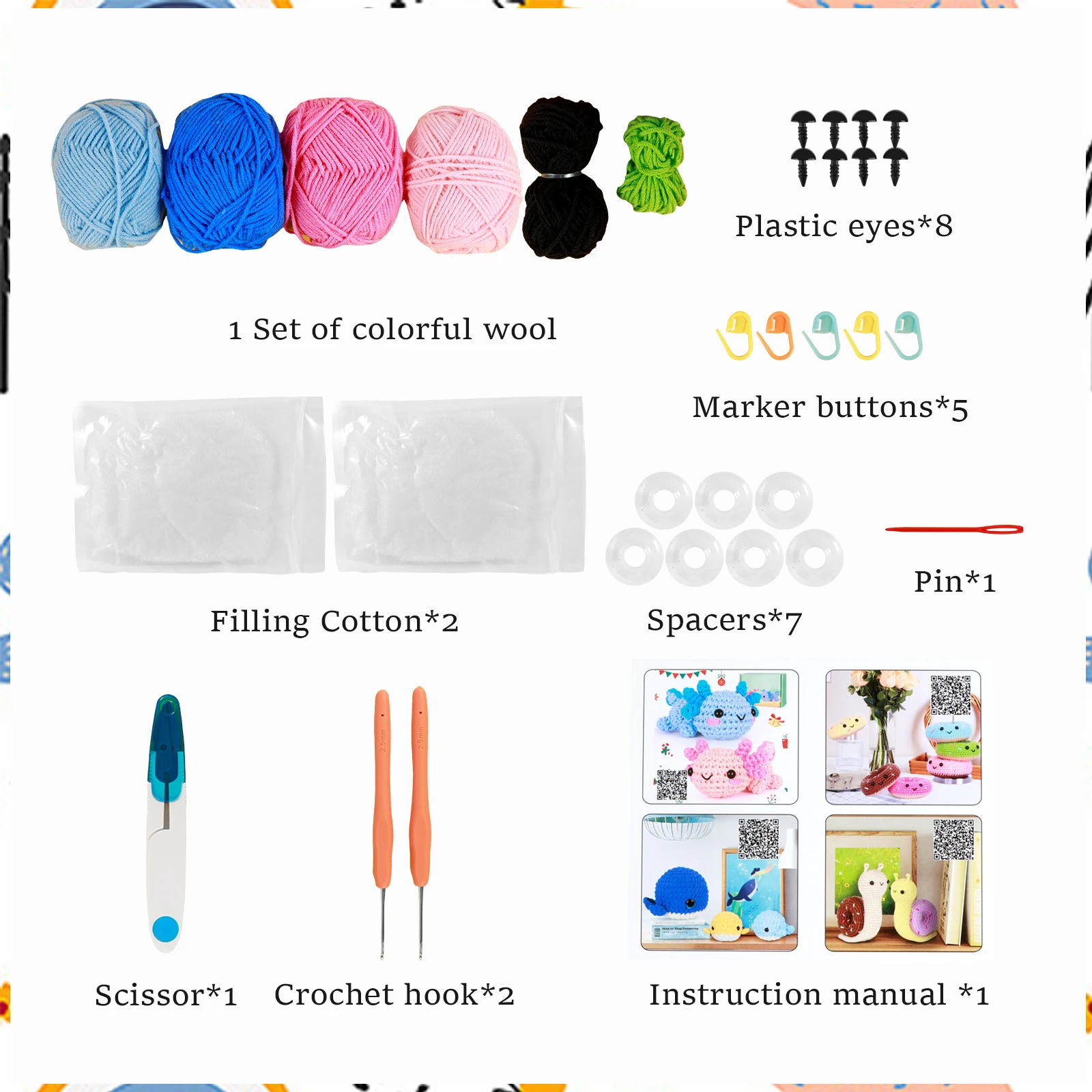 Beginner Elephant Crochet Kit 5