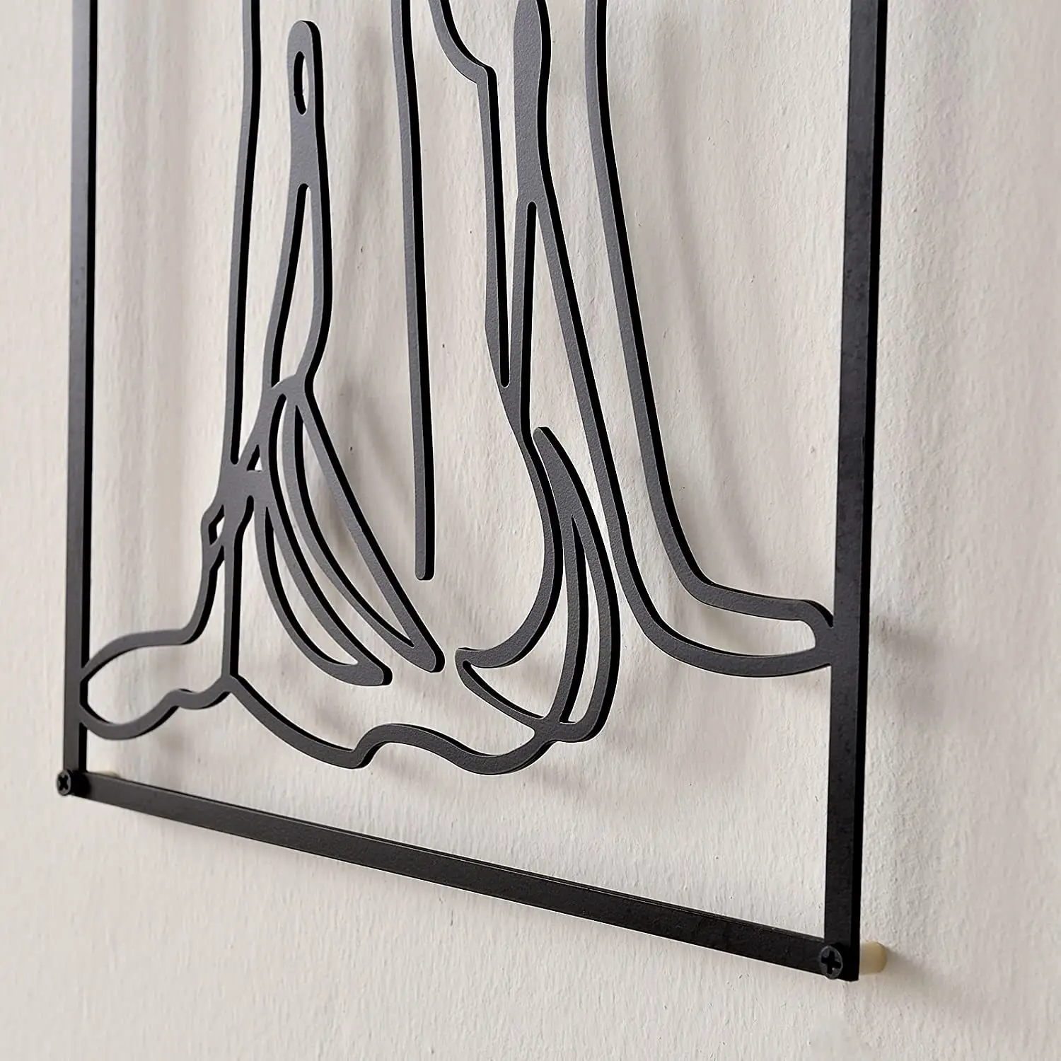 Nordic Abstract Female Line Iron Wall Hanging Decor Ornament Sexy Woman Silhouette Metal Pendant Art Living Room Home Decor Wall Art Decor Wall Hanging Pendant Crystal Wall Hanging Glass Pendant Ornament