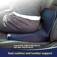 L-Shaped Integrated Office Chair Seat Cushion Memory Foam Seat Cushion Anti-Slip Bottom Pressure-Reducing Hip Waist Support - Image 4