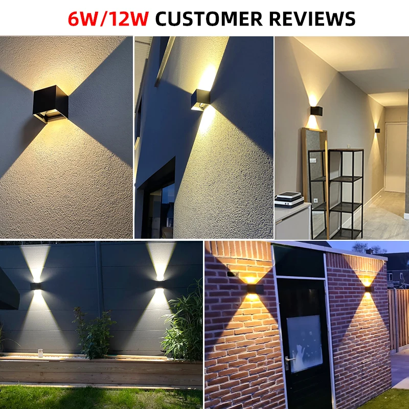 Wall Light LED Wall Lamp Up and Down LED Wall Lamp Waterproof IP65 Interior Wall Light For Living Room Bedroom Stair Corridor 24W Indoor Outdoor Lighting