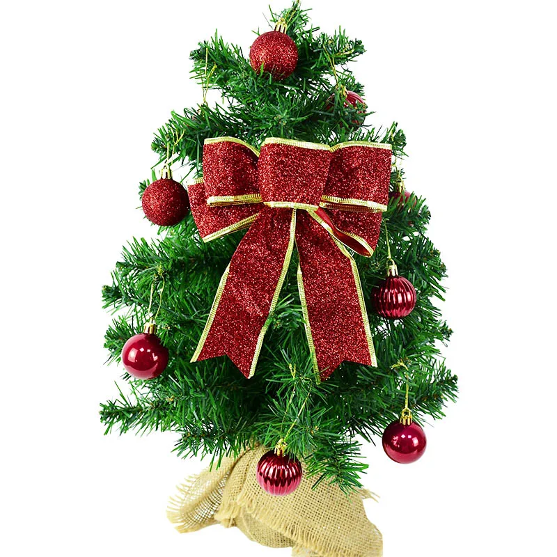 Description Picture 5 of itemDIY Christmas Tree Hanging Ornament Glitter Gold/Red Bow Bowknot Crafts New Year 2024 Navidad Natal Noel Gift Box Wreath Decor