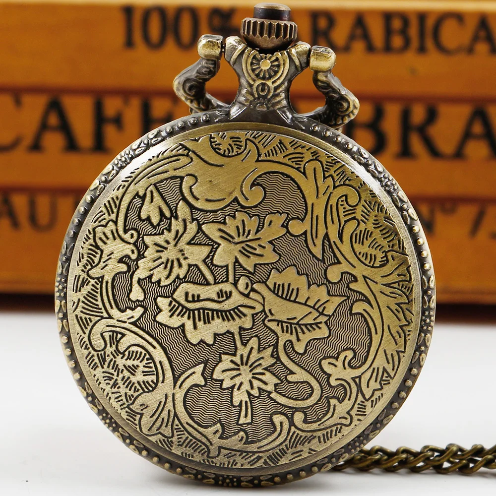 Halloween Christmas Gift Vintage Quartz Pocket Fob Watches Personalised Skeleton Steampunk Pockets Clock