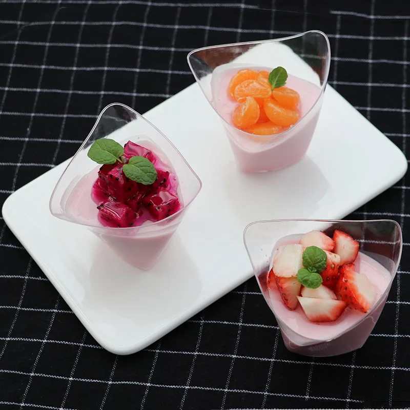25/50PCS Disposable Dessert Cups for Party Birthday 3.4OZ Twisted Triangle Mousse Dessert Cup Ice Cream Cup Frozen Pudding Cup BEST SELLERS 25/50PCS Disposable Dessert Cups for Party Birthday 3.4OZ Twisted Triangle Mousse Dessert Cup Ice Cream Cup Frozen Pudding Cup BEST SELLERS