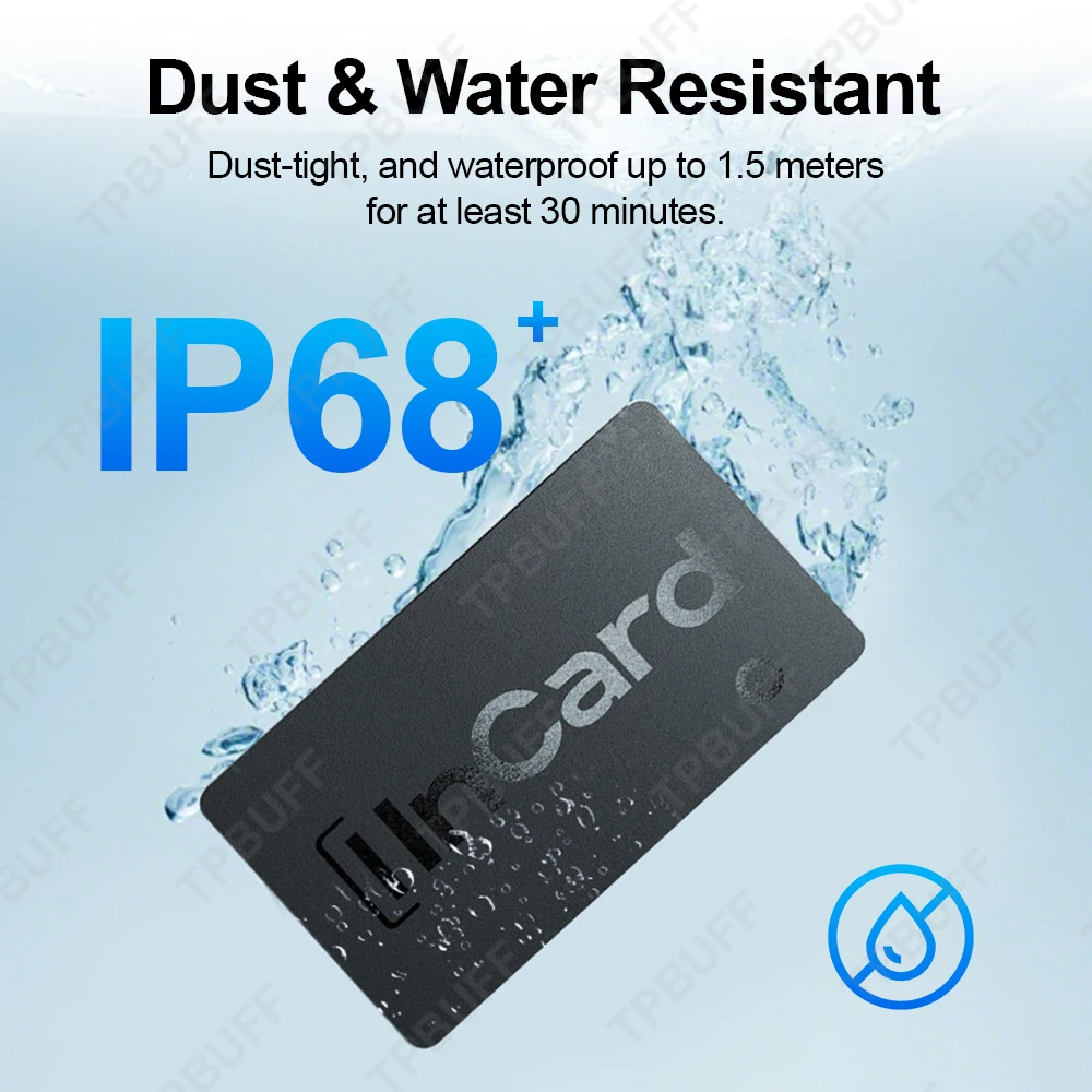 Wallet Tracking Card Ultra-thin GPS Location Smart Anti-loss Tag for Android Find My Bluetooth Device Long Battery Life Key Find