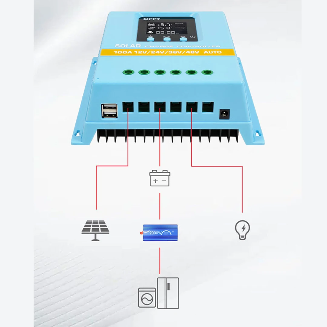 Solar Energy Controller MPPT Fully Automatic Universal Type for Identifying 12V,