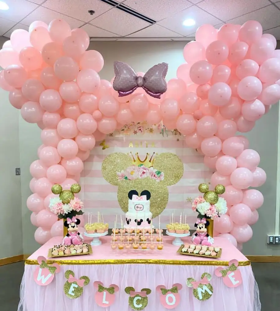 dignidad Omitido centavo Disney guirnalda de globos con orejas de Minnie Mouse, Kit de arco de  globos de 5, 10 y 12 pulgadas, decoración para Baby Shower, suministros para  fiesta de cumpleaños de niñas| | - AliExpress