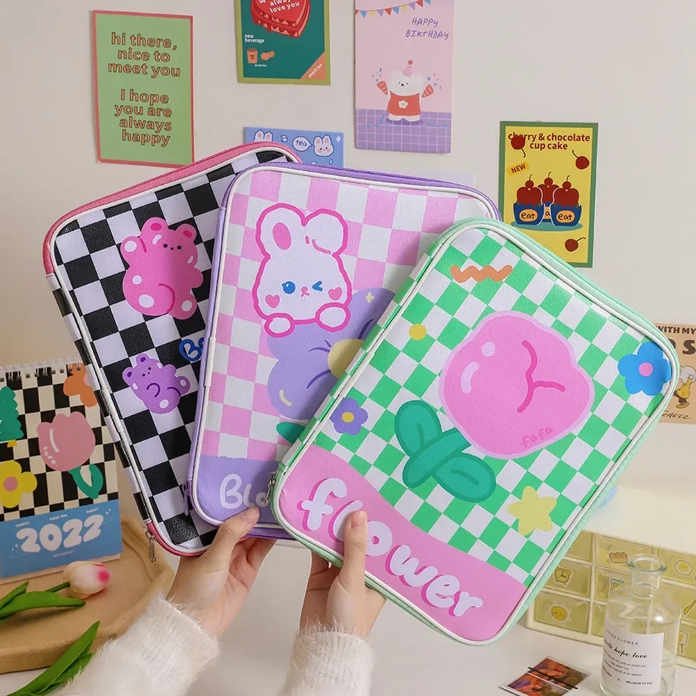 

Cute Cartoon Bear Tablet Inner Case Bag for iPad Pro 10.5 11 Air 1 2 3 4 Traveling Portable Storage Bag for Macbook iPad