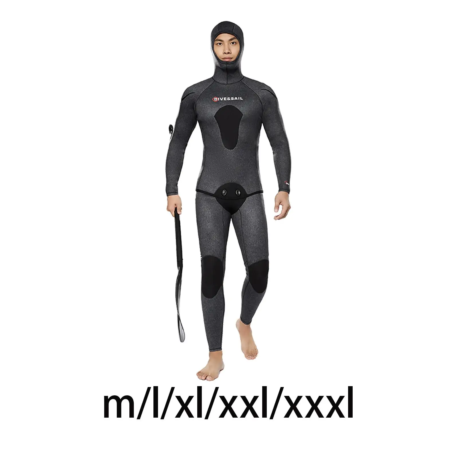 

Mens Wetsuit Hoodie Spearfishing Suit for Cold Water Freediving Underwater