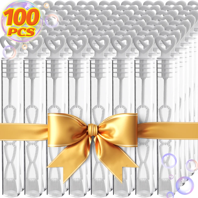 50/100 Uds botellas de jabón de burbujas Mini tubo con forma de corazón 50/100 Uds botellas de jabón de burbujas Mini tubo con forma de corazón