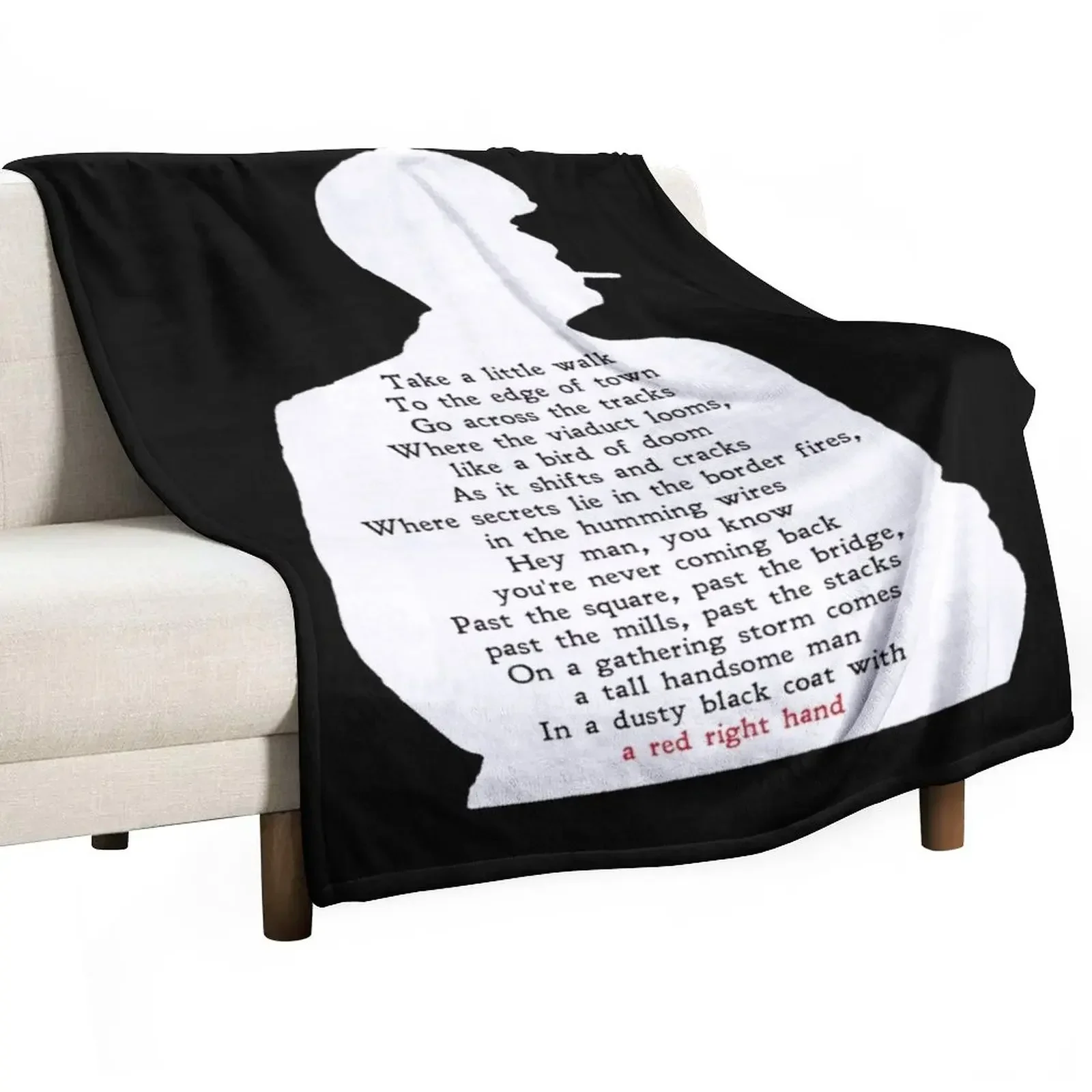 

Peaky Lyrics White Throw Blanket Shaggy decorative wednesday sofa bed Blankets
