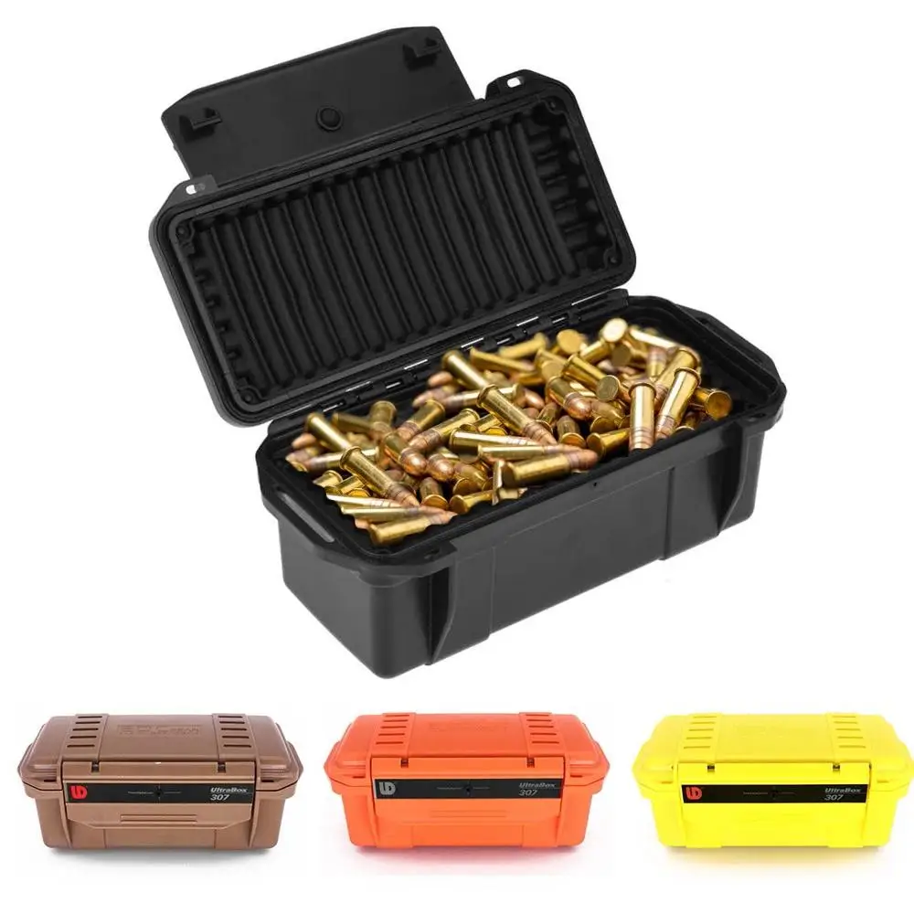 Ammo Box Tactical Bullet Seal Box Ammo Storage Box Ammo Can EDC Tool Box Shockproof Waterproof Safety Equipment for Hunting