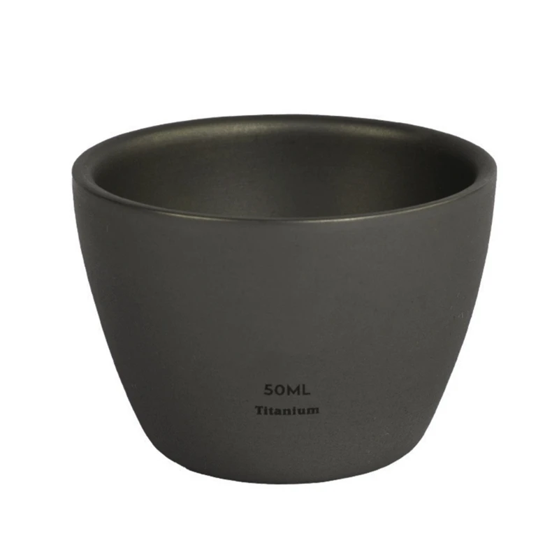 

50 мл титановая чашка для вина, воды, чая, для кемпинга на открытом воздухе, двойная стенка, виски от Mu