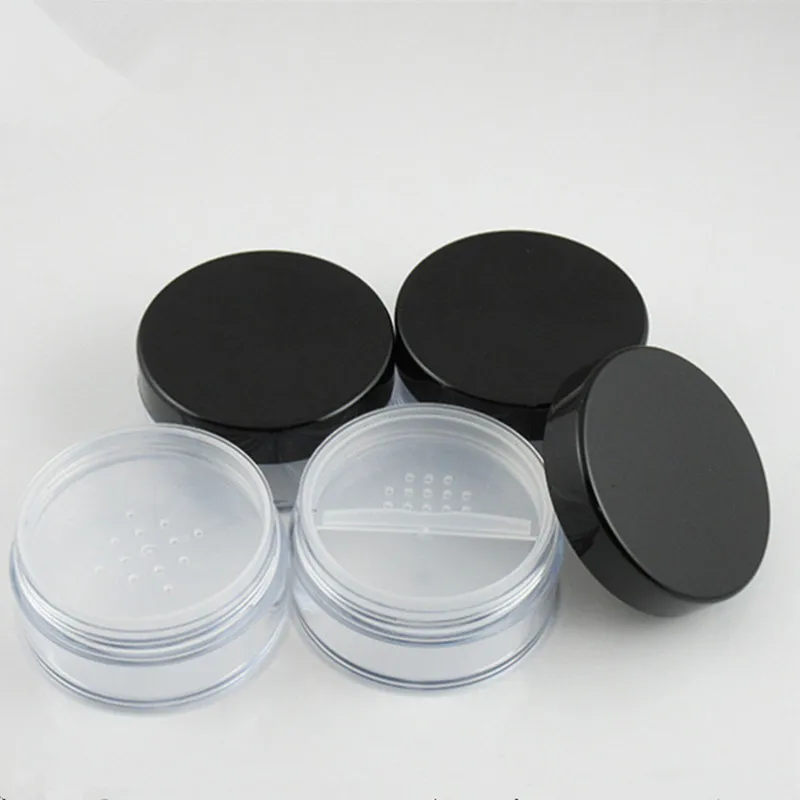 100pcs 10g Cosmetic Jars With Powder Sifter And Lid Mesh Empty Box Jar