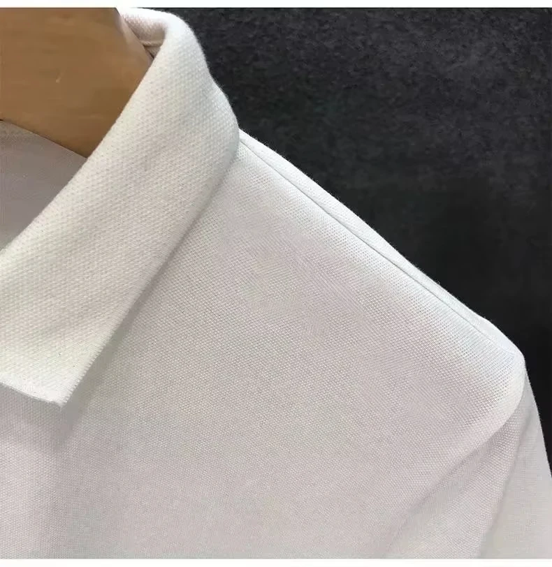 Men's Short-sleeved POLO Shirt Summer American Casual Heavy-duty Embroidered Sports Lapel Top cotton short sleeved shirt