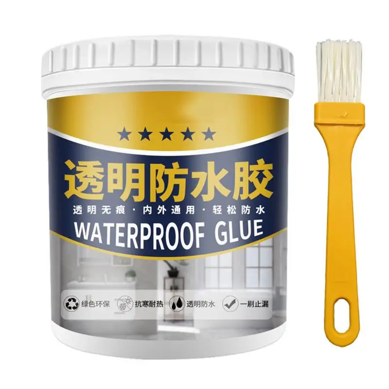 

Super Waterproof Glue Transparent Glue Waterproof Adhesive Invisible Glue Repairing Leak With Brush Super Strong Anti-Leakage