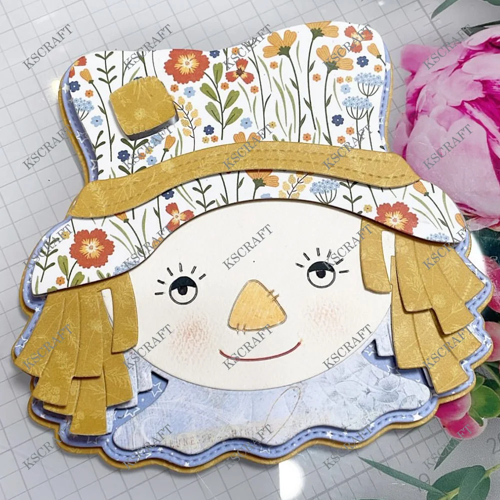 KSCRAFT Scarecrow Mini Album Cutting Dies Stencils for DIY Scrapbooking Decorative Embossing DIY Paper Cards