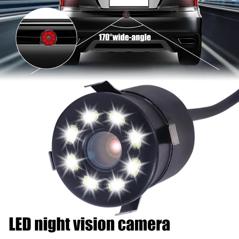 

8 LED Car Rear View Reverse Camera 170° Camera Night Cam Kit Waterproof Vehicle Camera Car Accessories for Car Parking Camera