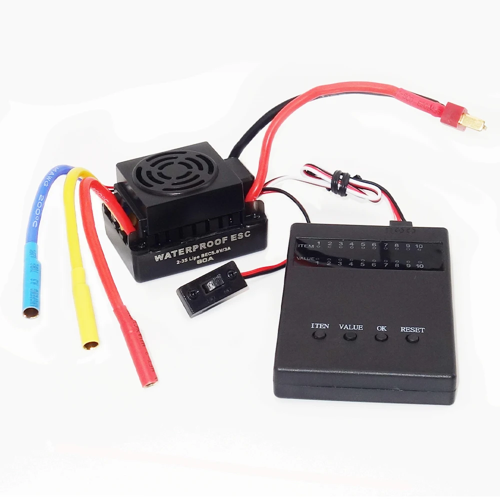 

Quanum Waterproof 60A Sensorless Brushless Car Electronic Speed Control ESC for 1/10 RC Car