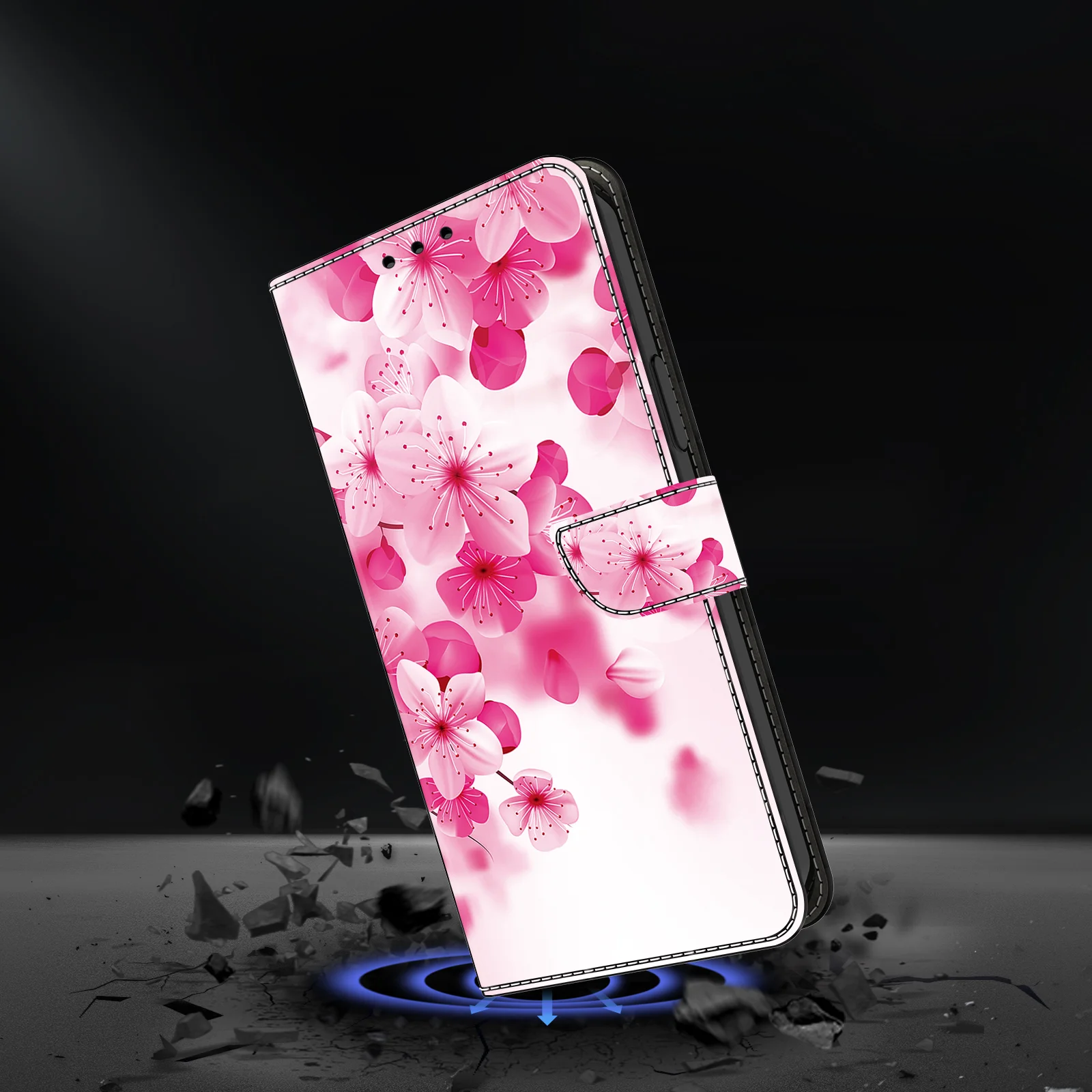 Luxurious Painted Magnetic Flip Leather Wallet Phone Case