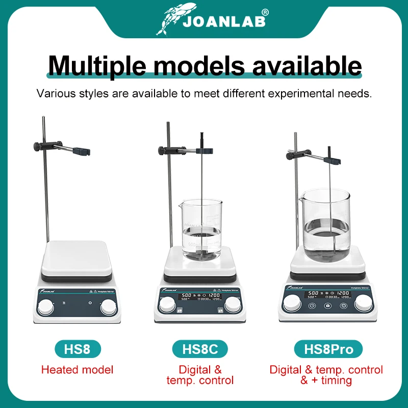 JOANLAB Magnetic Stirrer Laboratory Digital Display Heating Thermostatic Magnetic Mixer Hot Plate 5L 1500rpm